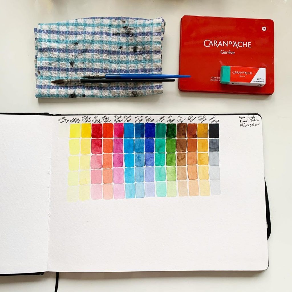 watercolor swatches : watercolor basics tutorial for beginners