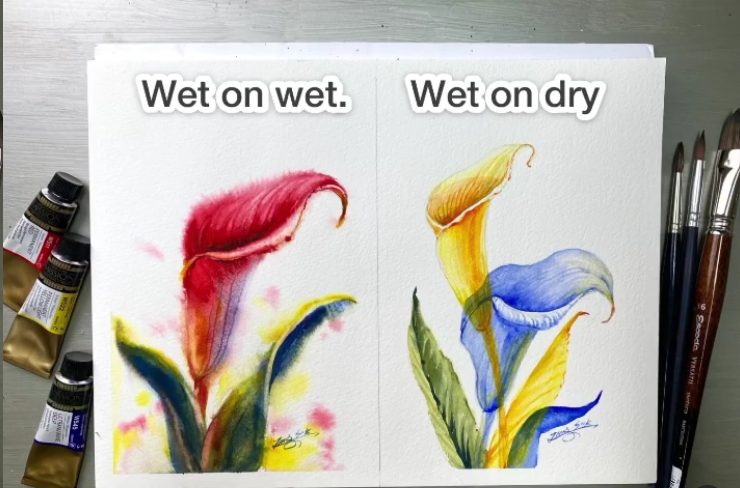 wet on wet and wet on dry comparison