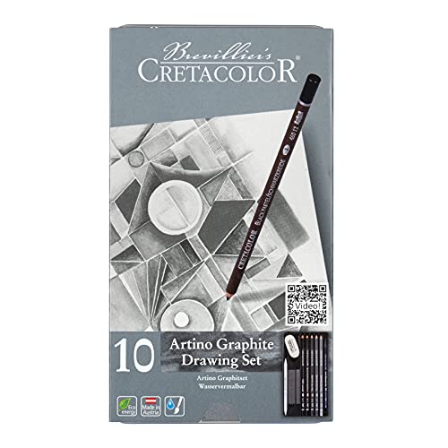cretacolor graphite drawing pencil artino 10 piece set - front
