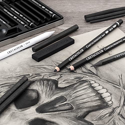 cretacolor black box charcoal pencil set 20 pieces - pencils