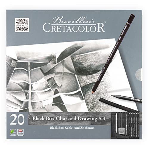 cretacolor charcoal pencils for drawing set of 20 pieces