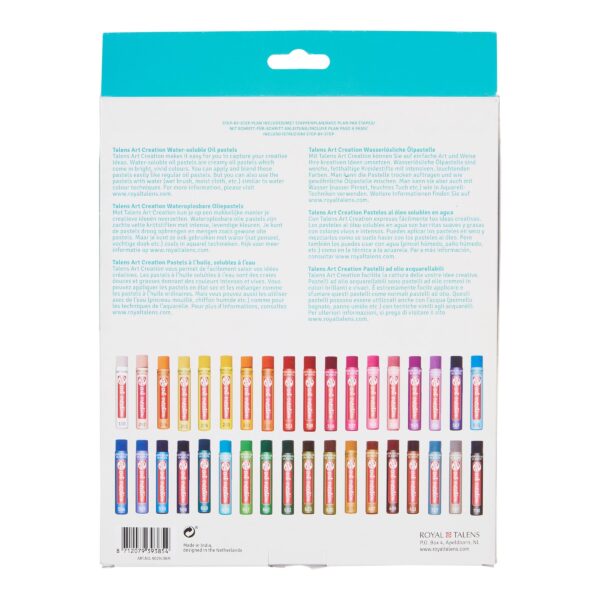 talens art creation - water soluble oil pastel - set of 36 sticks - back