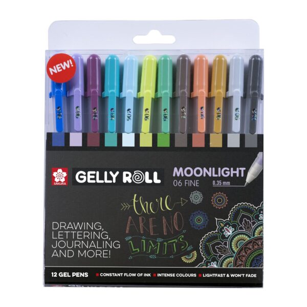 sakura gelly roll gel pens set of 12 colour art pens - moonlight 06 set cosmos