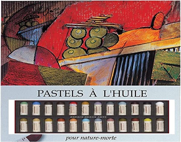 sennelier oil pastels set of 24 colors - still life - made in france