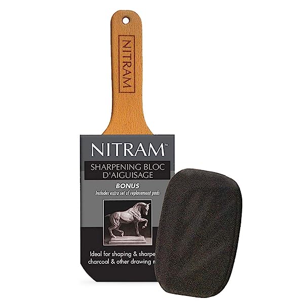nitram abrasive stone for charocal drawing