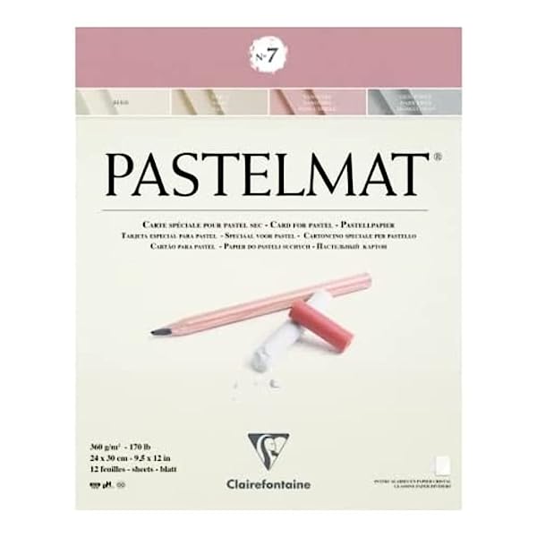 clairefontaine pastelmat n7 - soft pastel pad assorted 12 sheets