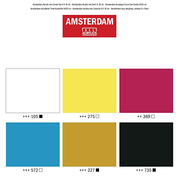 amsterdam ink set combo, multicolor, one size
