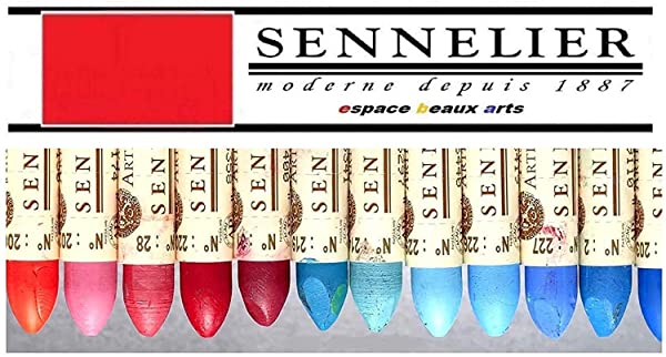 sennelier oil pastels set 24 colors portrait - made in france